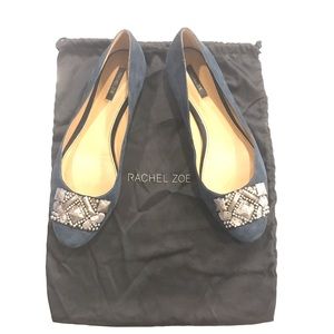 Rachel Zoe navy blue suede flats